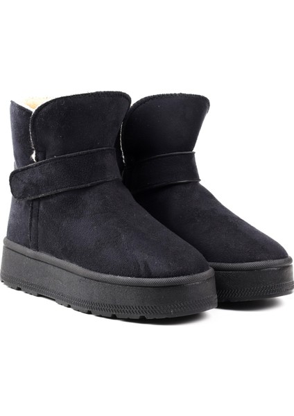 Kadın Siyah Günlük Kalın Taban Bot - Içi Kürklü Platform Streç Model fiyatları