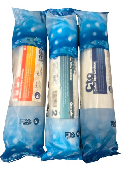 Vela Aquaturk Kapalı Kasa Ters Osmoz Evsel Arıtma Orjinal Filtre Seti Nsf Belgeli