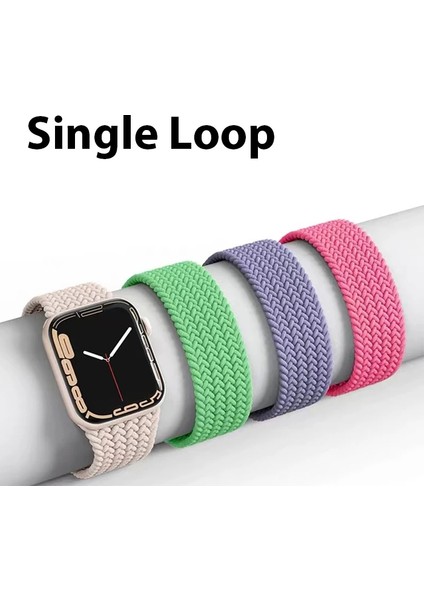Ally Apple Watch 7-8 41MM 6-5-4 40MM Single Loop Plastik Kayış Kordon 3-2-1 38MM-(1903)