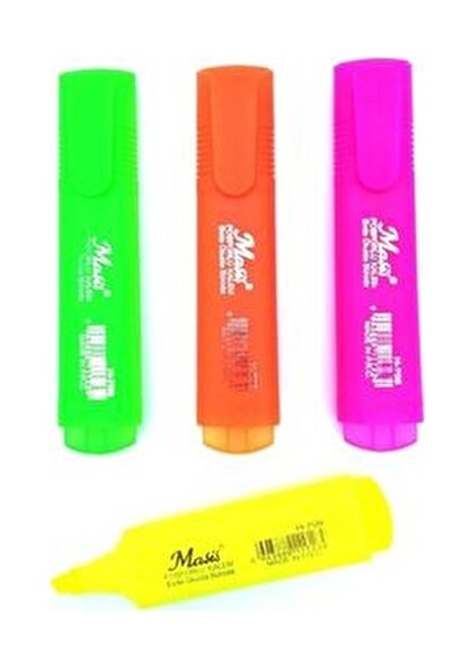 Fosforlu Kalem 4 Renk Canlı Renklerle Ergonomik Tasarımda Konforlu Yazım Deneyimi modelleri