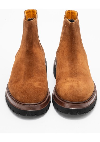 Erkek Casual Chelsea Bot Gerçek Deri Fr 541455 Taba indirimleri