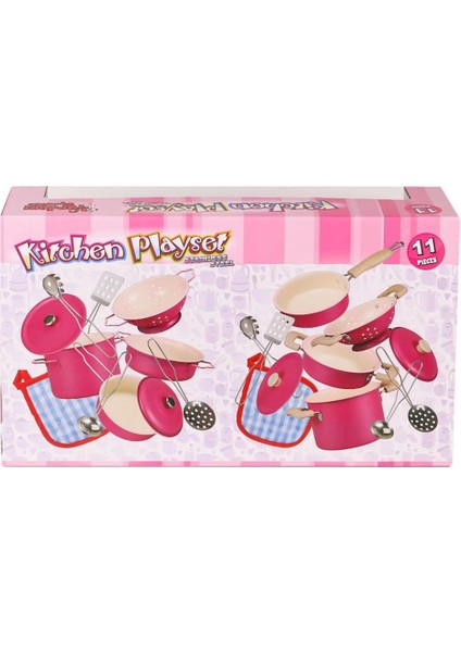 Bfs 3815-6A Emaye Tencere 11 Parça Pembe -Vardem Oyuncak modelleri