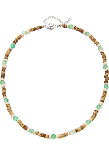 Tatil Tarzı Hindistancevizi Kabuğu Boncuklu Kolye Erkekler Modaya Uygun Yeşil Aventurine Kolyesi Solmaz (Yurt Dışından)