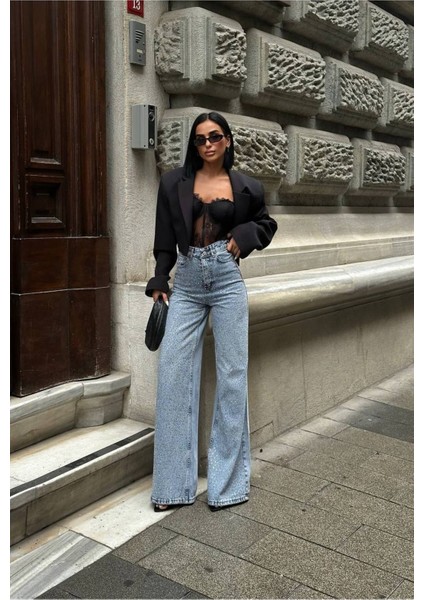 Pinterest Tasarım Taş Detay Tasarım Wide Leg Kot Pantolon Geniş Paça modelleri