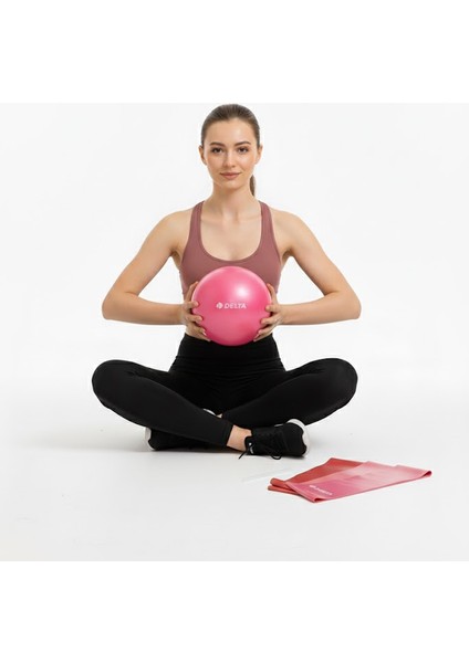 3 Adet Pilates Bandı Farklı Dirençlerde 3 Direnç Lastiği, 20 cm Mini Denge Egzersiz Pilates Top Seti modelleri