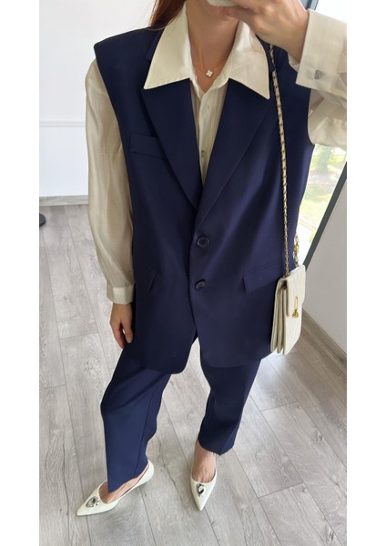 Zr Model Marka Vatkalı Yelek Pantolon Takım - Havuç Pantolon Uzun Yelek Düz Renk Takım modelleri