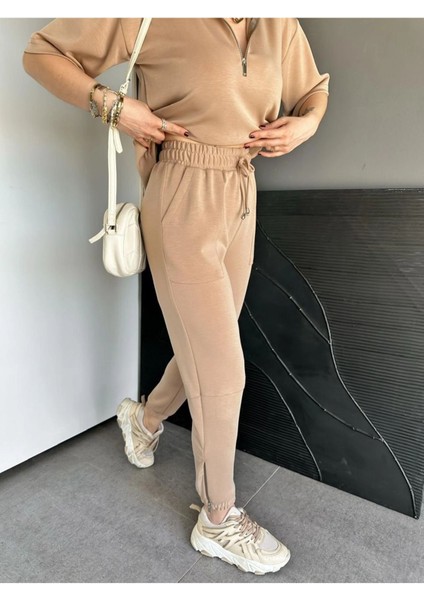 Gri Yaka ve Paçası Fermuarlı Takım fiyatları