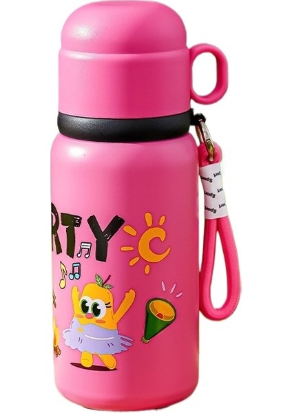 Yeni Yüksek Değerli Paslanmaz Çelik Fincan Karikatür Su Bardağı Çocuk Termos Bardağı Sevimli Öğrenci Bardağı Kapaklı Çift Içecek Bardağı (Yurt Dışından)