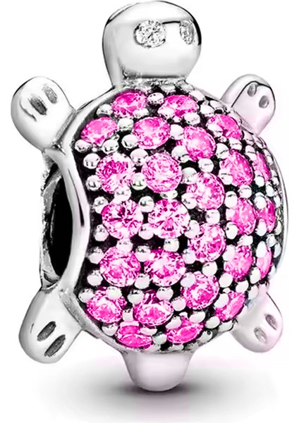 Pembe Taşlı Kaplumbağa Charm