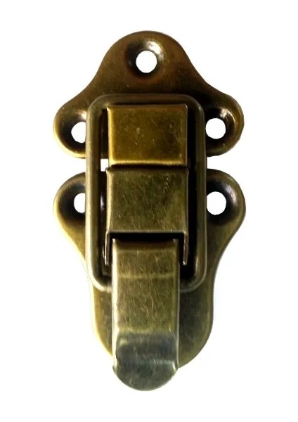 Sandık, Kutu Klipsi, Ön Kilidi - 72X40MM, Antik, 100 Adet ( Lisinya )