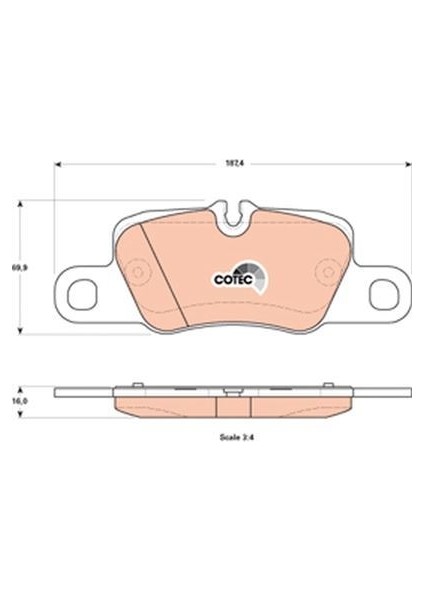 GDB1849 - Arka Balata Porsche 911 2011-2019 Panamera 2011 2016