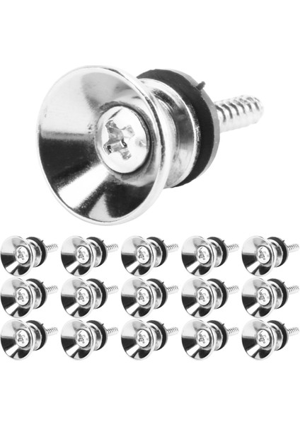 Gitar Bas Krom Metal Uç Pimi Kayış Düğmeleri Yastık Vidalarını Kilitler (16 Adet) (Yurt Dışından) fiyatları