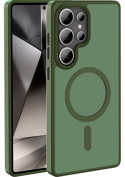 Galaxy S25 Ultra Kılıf M-Safe Şarj Özellikli Mat Arka Yüzey Sio Kapak