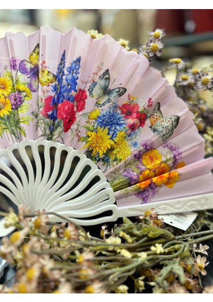 Plastik Desenli Yelpaze