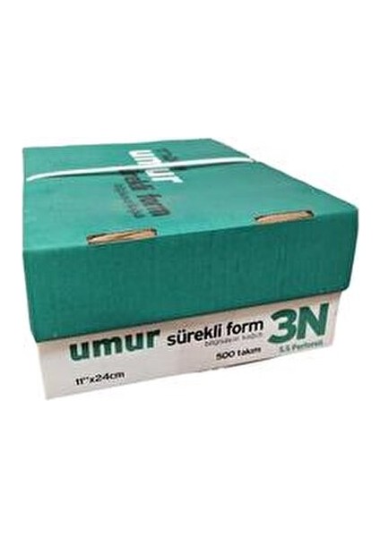 Sürekli Form 11X24 3/N 5,5 Perfore 100 Adet Yeşil Renkli Bilgisayar Kağıdı modelleri