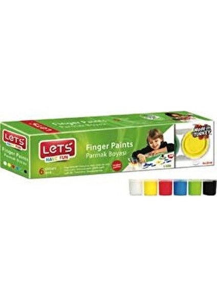 Parmak Boyası 6'lı Set 25 ml Renkli Boyalar Çocuklar İçin Eğlenceli Sanat Aktiviteleri fiyatları