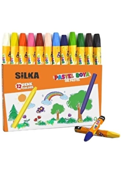 Pastel Boya 12 Renkli Yüksek Kalite Boya Seti 12 Parça Çizim İçin Uygun modelleri