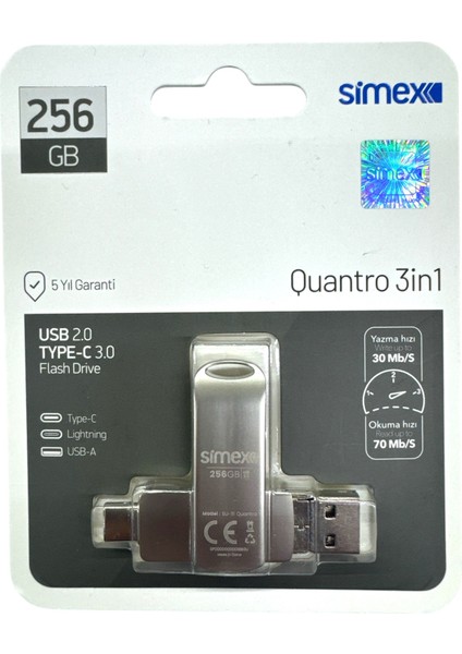 Iphone Uyumlu Flash Bellek Ios Apple Uyumlu 256 GB Otg USB Type C Flash Bellek Disk Pc Uyumlu