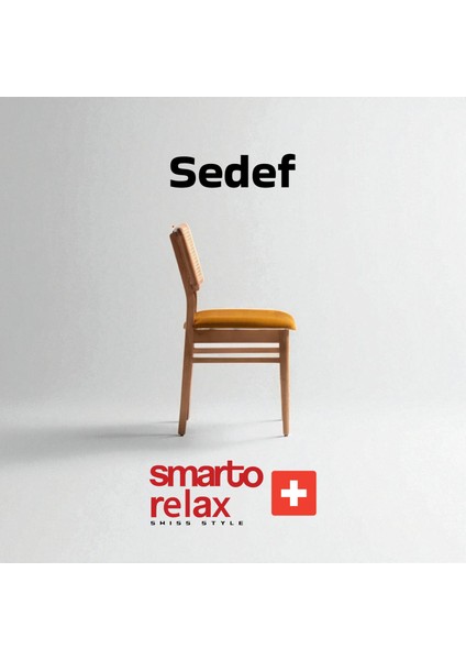 Sedef 2’li Sandalye — Ahşap Sırt & Ayaklı, Turuncu Kumaş fiyatları