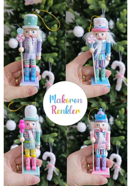 Yılbaşı Ağaç Süsleme Seti Makaron Renkler Yılbaşı Ağaç Süsleri Kurşun Askerli Lüks Set 13lü Paket