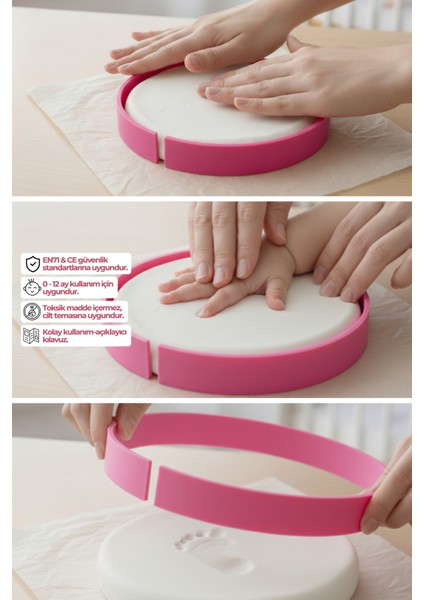 Bebek El Ayak Izi Anı Seti - Yeni Doğan Bebek Kişiselleştirilebilir Kil - El ve Ayak Için modelleri