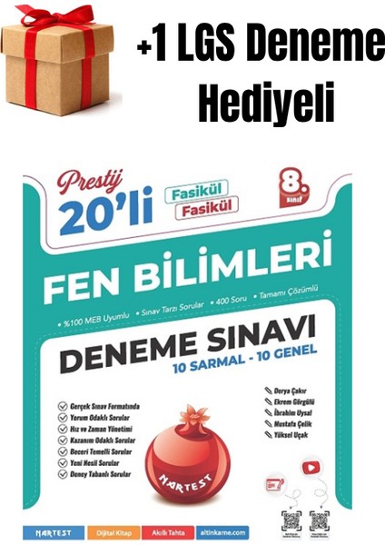 Nartest 8.sınıf (Lgs) Fen Bilimleri 20'li Fasikül Deneme +1 Lgs Deneme Hediyeli