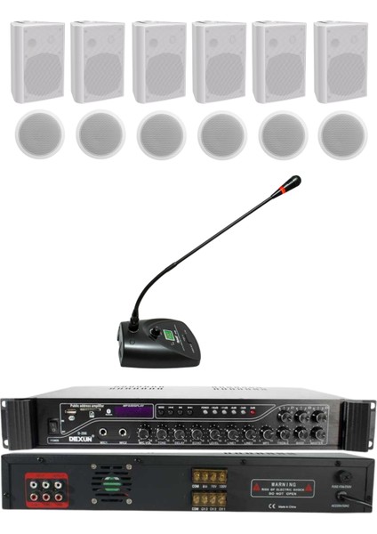 Kürsü Alçıpan Sütun Hoparlör Mağaza Dükkan Kafe Seslendirme ve Okul Anons Sistemi