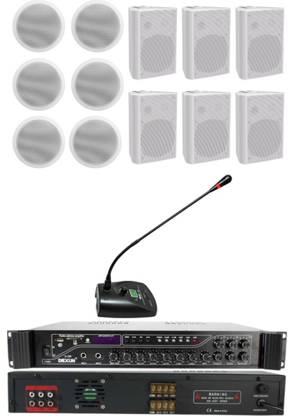 Kürsü Alçıpan Sütun Hoparlör Mağaza Dükkan Kafe Seslendirme ve Okul Anons Sistemi modelleri