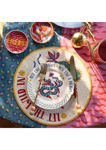 Luohu Porselen Pasta Tabağı 20 cm Renkli fiyatları