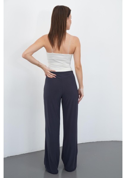 Nira Kadın Maxi Boy Ispanyol Paça Viskon Pantolon-Füme indirimleri