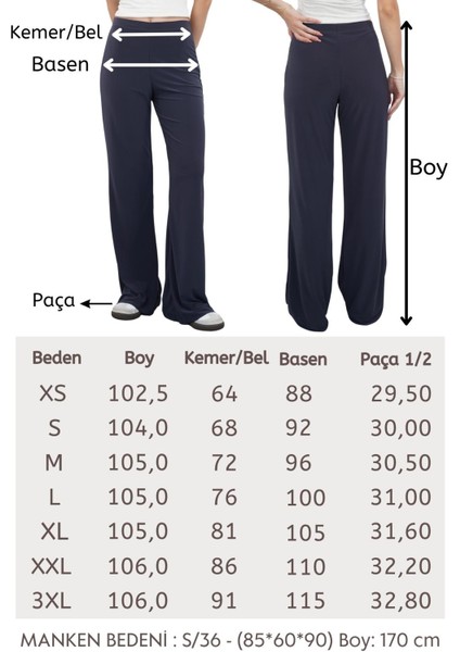 Nira Kadın Maxi Boy Ispanyol Paça Viskon Pantolon-Füme fırsatları