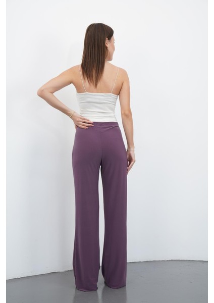 Nira Kadın Maxi Boy Ispanyol Paça Viskon Pantolon-Gül Kurusu indirimleri