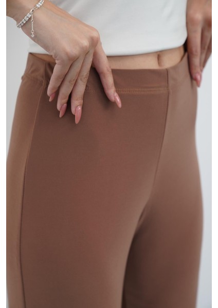 Nira Kadın Maxi Boy Ispanyol Paça Viskon Pantolon-Tarçın modelleri