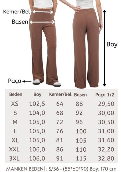 Nira Kadın Maxi Boy Ispanyol Paça Viskon Pantolon-Tarçın fırsatları