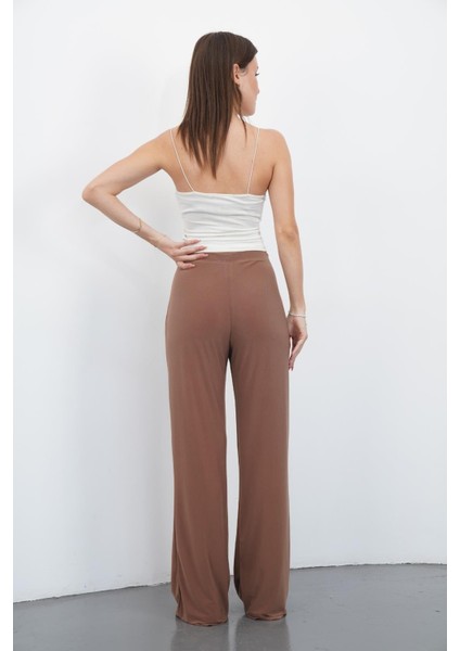 Nira Kadın Maxi Boy Ispanyol Paça Viskon Pantolon-Tarçın indirimleri
