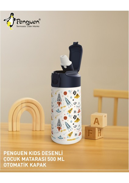 500ML Çocuk Su Matarası | Paslanmaz Çelik | Pipetli | Bpa Free | Sızdırmaz Kapaklı modelleri