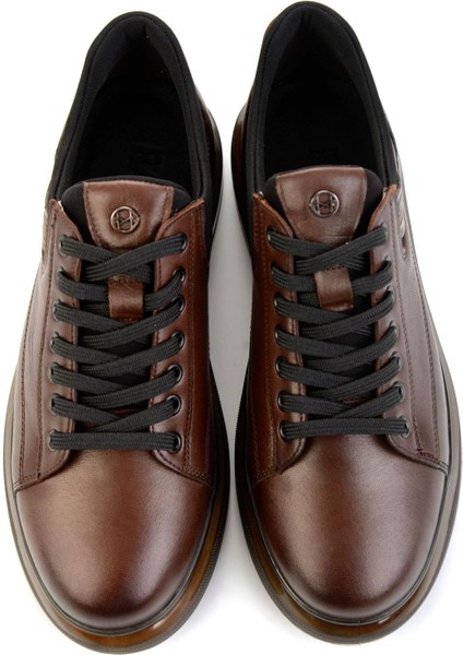 Kahve Hakiki Deri Erkek Sneaker E01398142843 fırsatları