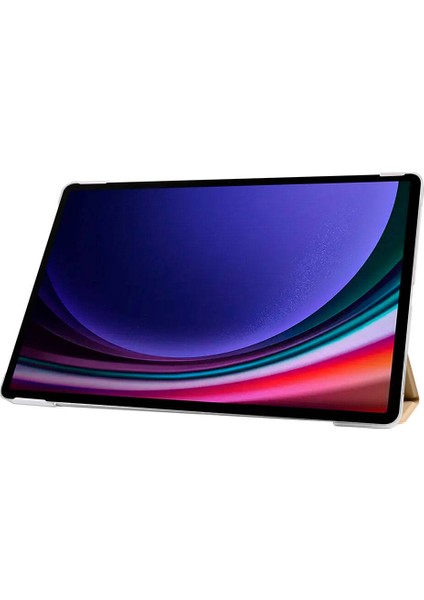 Galaxy Tab S9 Fe Plus Uyumlu Smart Cover Standlı 1-1 Kılıf Gold modelleri