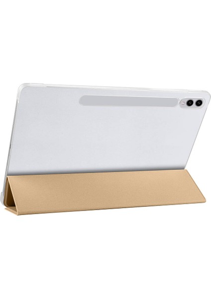 Galaxy Tab S9 Fe Plus Uyumlu Smart Cover Standlı 1-1 Kılıf Gold fırsatları