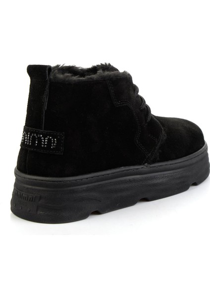 Siyah Hakiki Deri Kadın Bot & Bootie K02748100302 modelleri