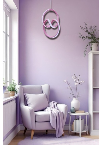 Evia Pembe Tek Renk Modern Sarkıt LED Avize modelleri