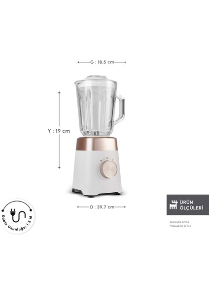 Multiblend Smoothie Blender Krem 1000W fiyatları