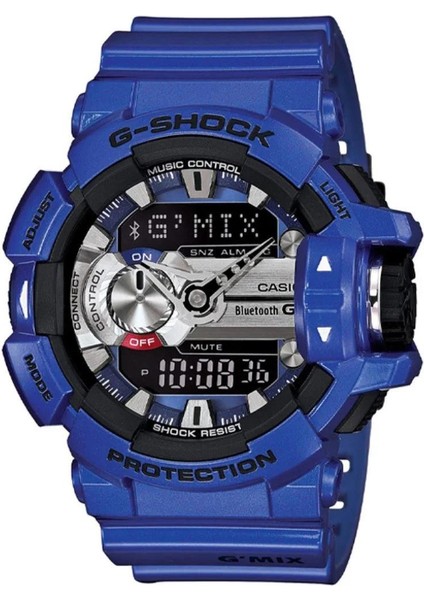 G-Shock GBA-400 Mavi Parlak Orijinal Silikon Saat Kordonu modelleri