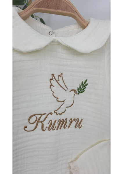 Müslin Yeni Doğan 4katlı Organik %100PAMUK Kişiye Özgü Nakışlı Hastane Çıkış Seti (Kuş Model-2) modelleri