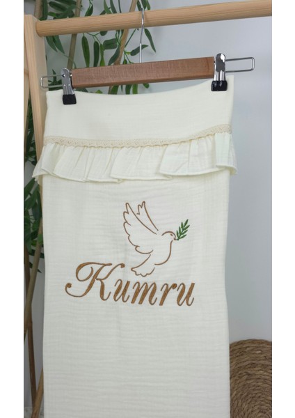 Müslin Yeni Doğan 4katlı Organik %100PAMUK Kişiye Özgü Nakışlı Hastane Çıkış Seti (Kuş Model-2) fırsatları