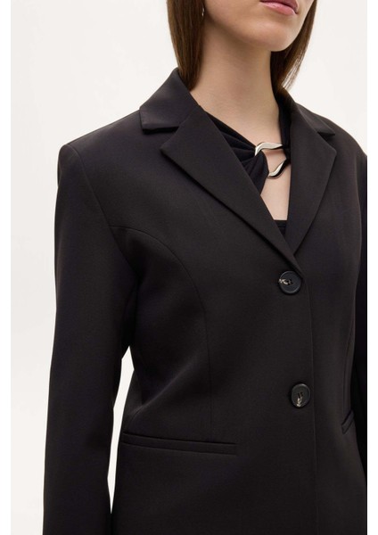 Siyah Kadın Blazer Ceket CKT00882 modelleri