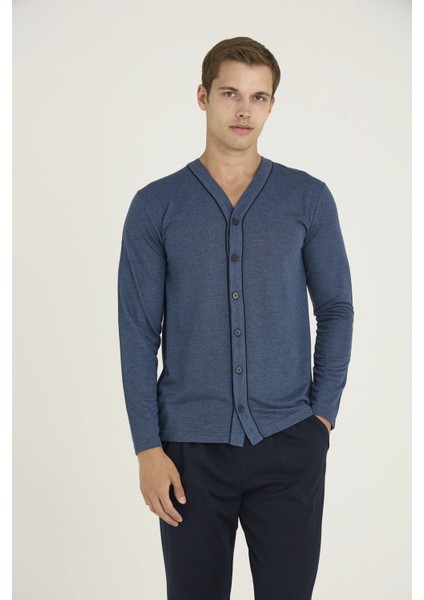 Kocabey 9225 Erkek V.yaka Boydan Düğmeli Pijama Takım