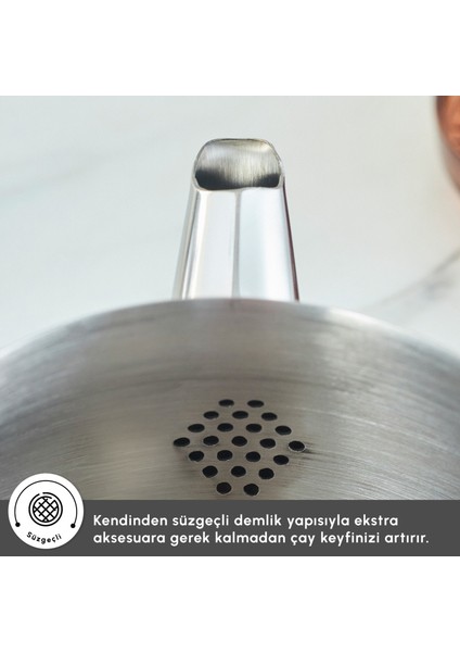 Frezya Indüksiyon Tabanlı Mini Çaydanlık Takımı Rose indirimleri