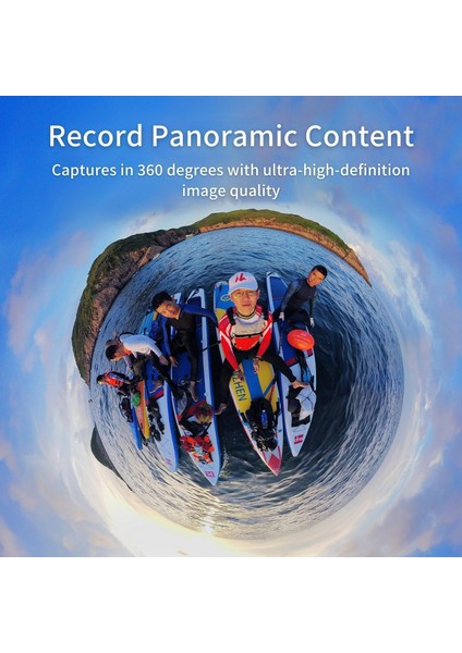 Qoocam 3 Aksiyon Kamerası 5.7 K Full Paket( 128 GB Sd Kartı, Kamera Çubuğu, Motor Aksesuarları Paketi, Ekstra Kamera Pili)