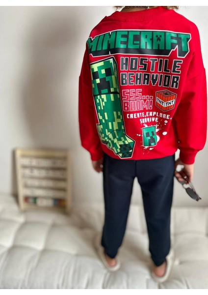 Minecraft Erkek Çocuk 2 Iplik Alt Üst Takım Süper Kalite Kumaş fiyatları